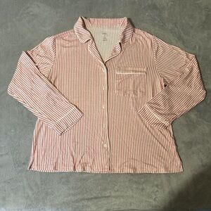 Red and white striped pajama set XL